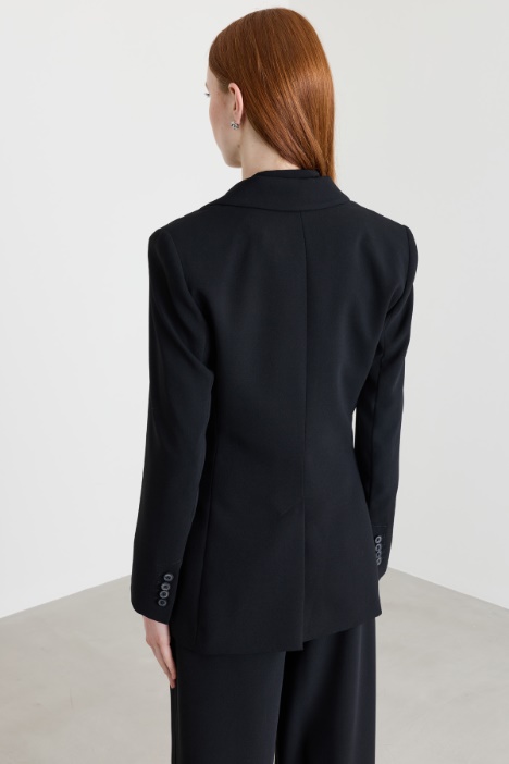Blazer monopetto in raso opaco