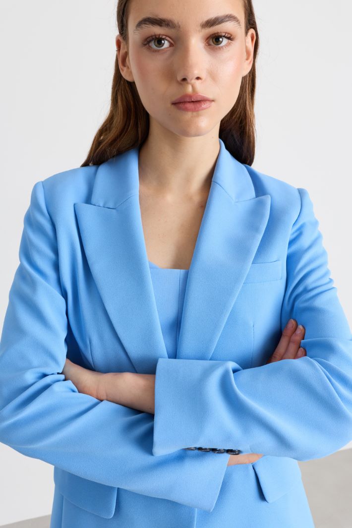 Single-Button Blazer - LIGHT BLUE - Intrend - 3