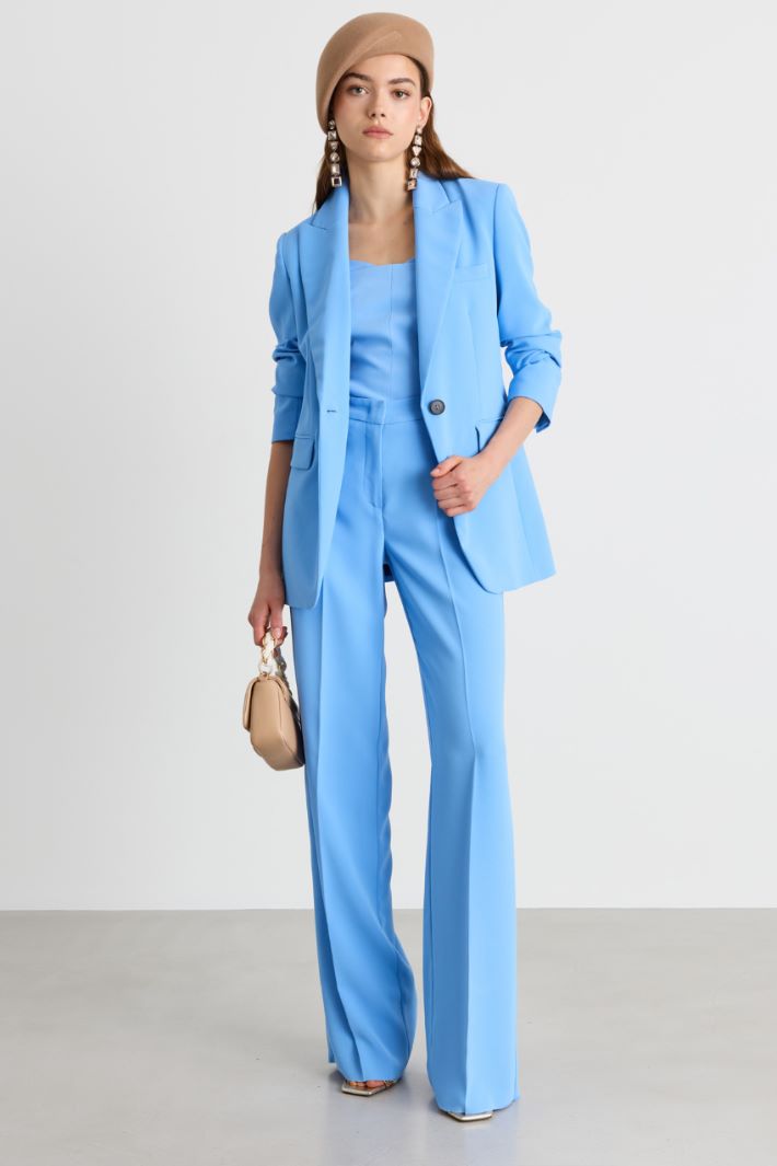 Single-Button Blazer - LIGHT BLUE - Intrend