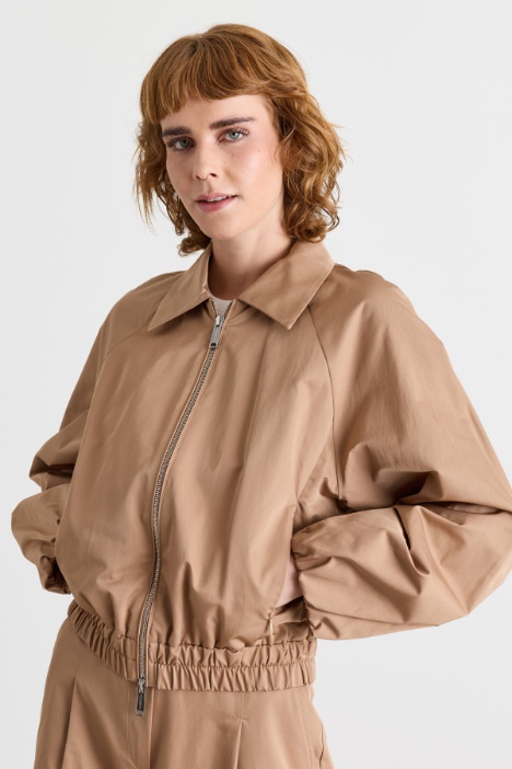 Water-repellent twill bomber jacket - Intrend