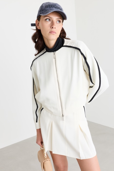 Satin Bomber Jacket - Intrend