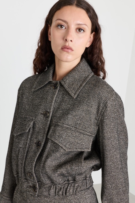 Giacca in tweed di misto lana