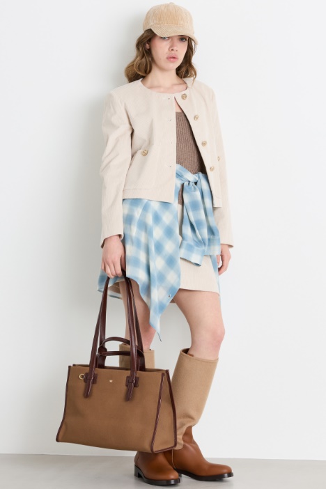 Giacca boxy in velluto - Intrend