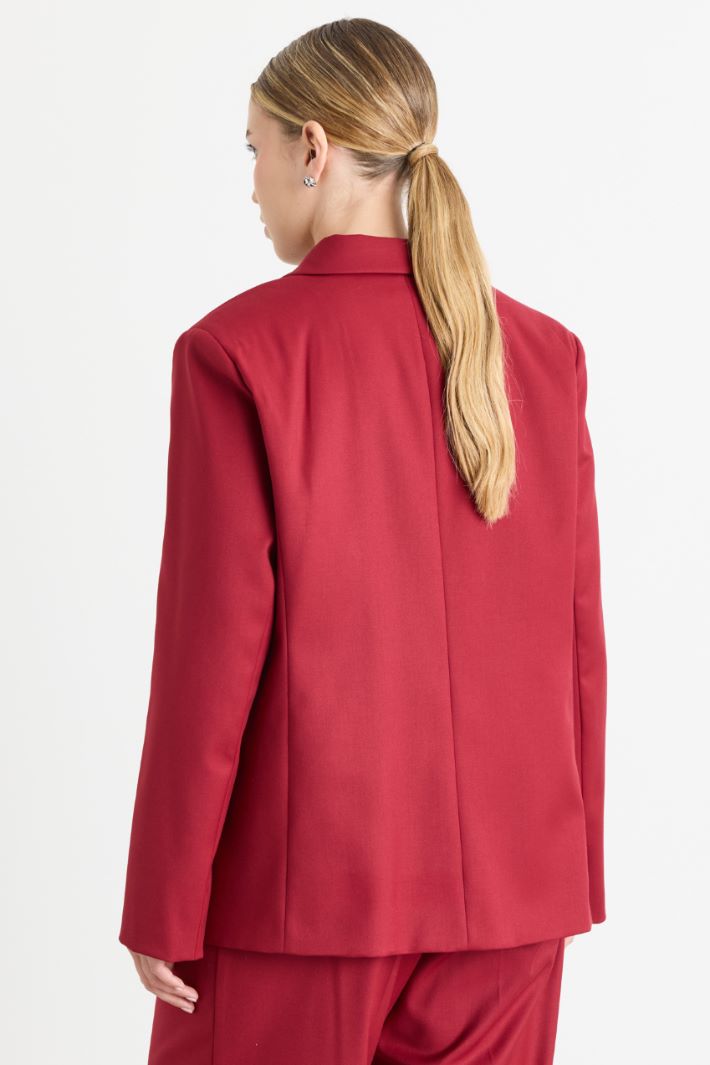 Blazer in flanella - ROSSO - Intrend - 4