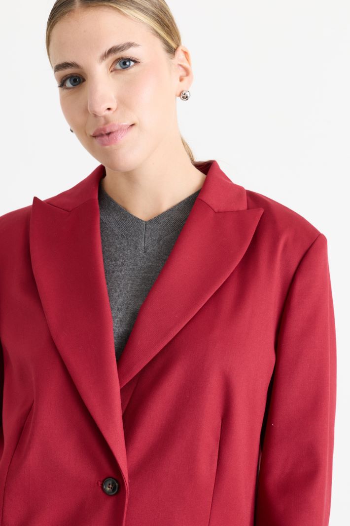 Blazer in flanella - ROSSO - Intrend - 3