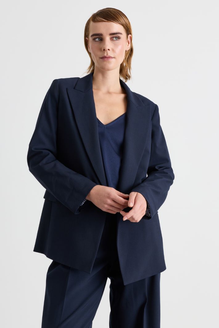 Open-front blazer - BLUE - Intrend - 2