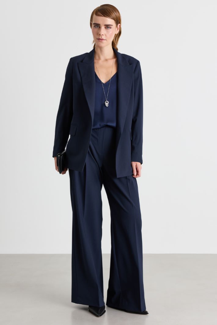 Open-front blazer - BLUE - Intrend