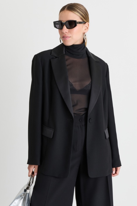 Matte satin blazer - Intrend