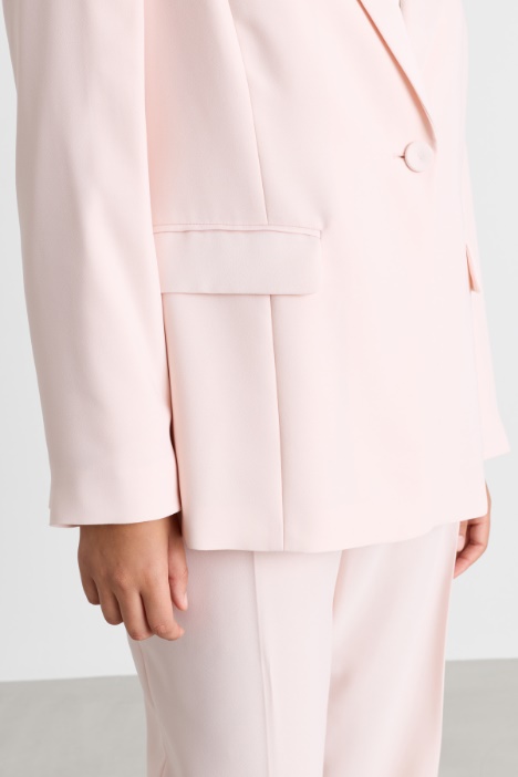 Giacca blazer in raso opaco