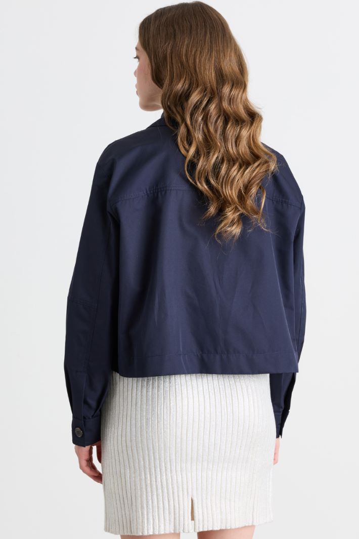 Water-repellent twill jacket - BLUE - Intrend - 4