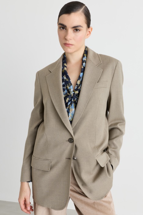 Stretch twill blazer - Intrend