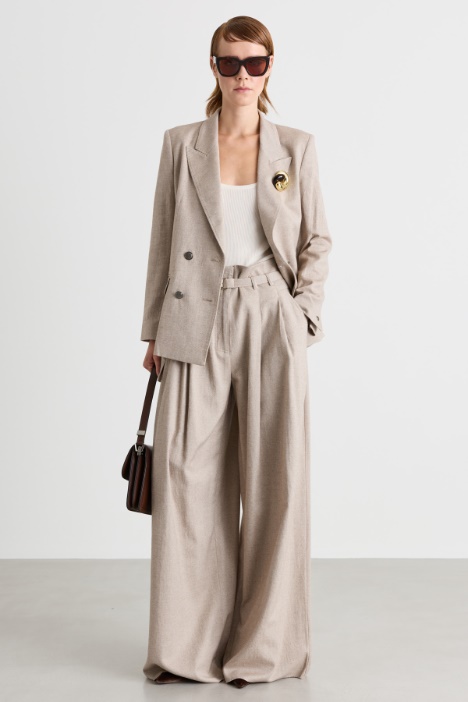 Blazer cruzado de sarga - Intrend
