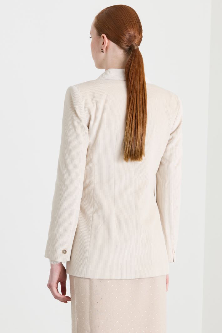 Corduroy blazer - IVORY - Intrend - 4