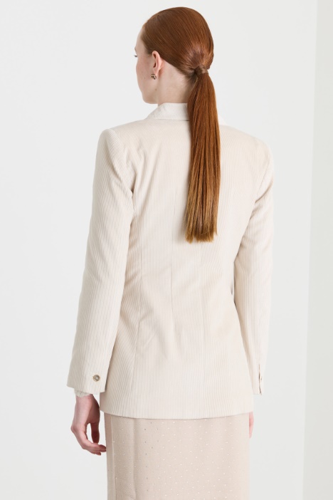 Blazer in velluto a coste