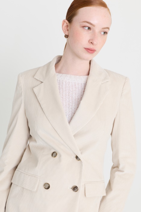 Blazer in velluto a coste