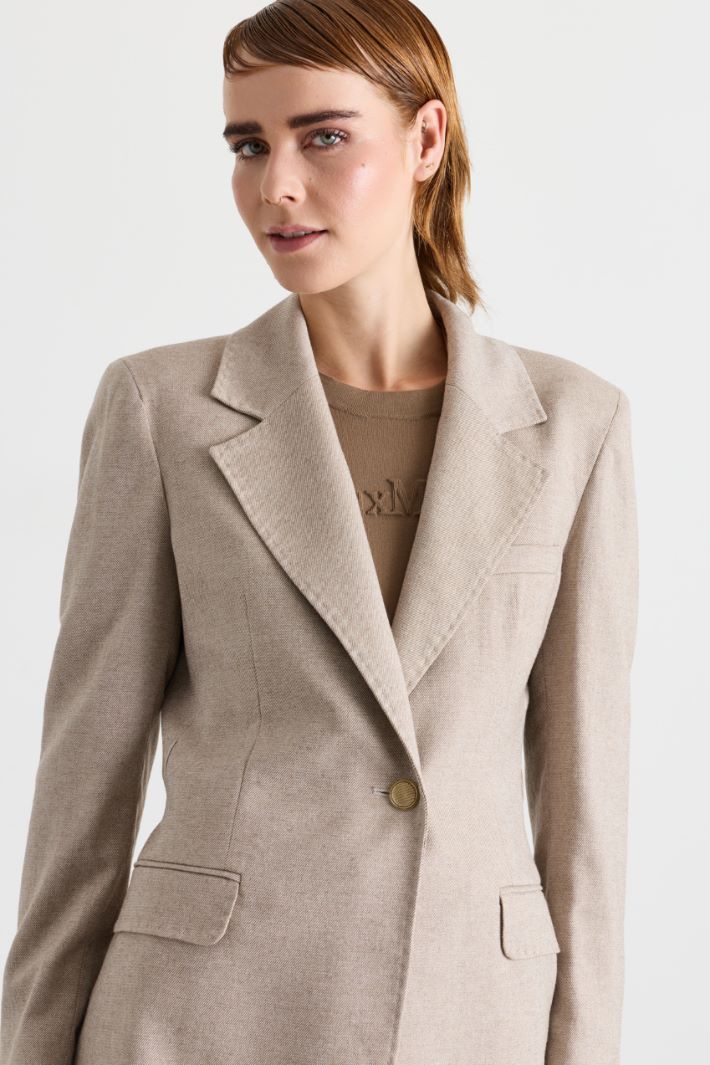 Belted blazer - BEIGE - Intrend - 3