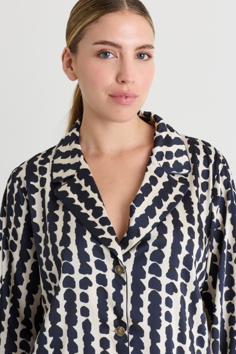 Giacca in twill stampato