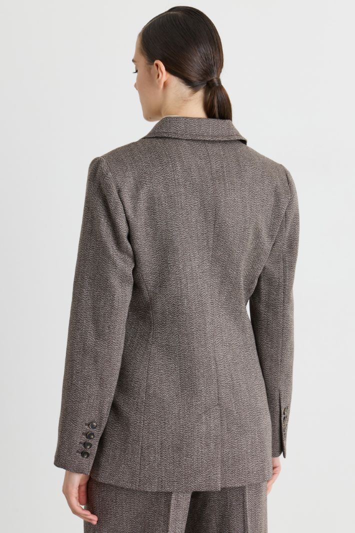 Fitted blazer - BROWN - Intrend - 4