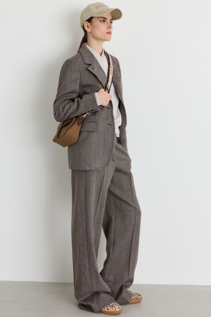Fitted blazer - BROWN - Intrend