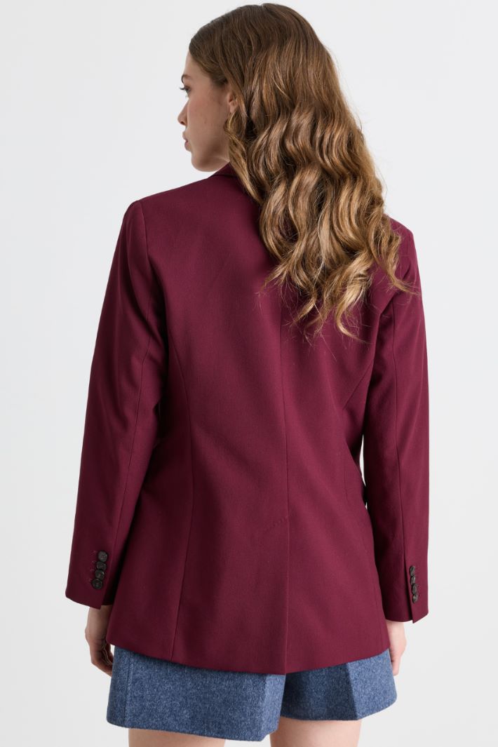Canvas blazer - BORDEAUX - Intrend - 4