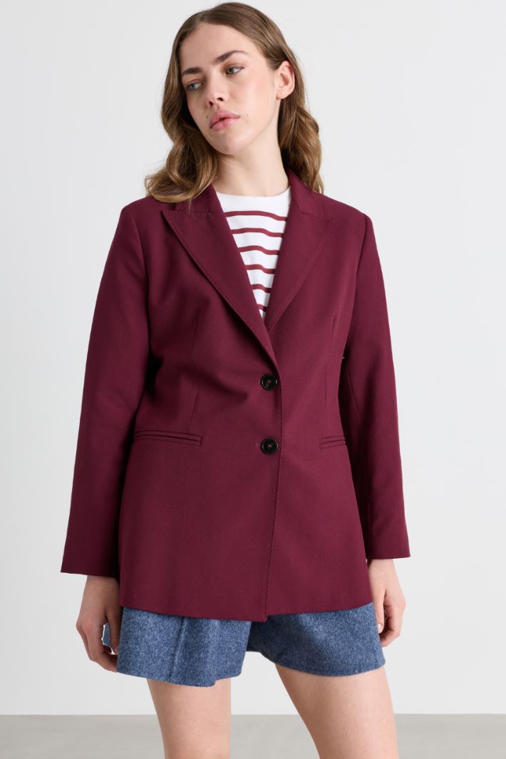 Canvas blazer - BORDEAUX - Intrend - 2