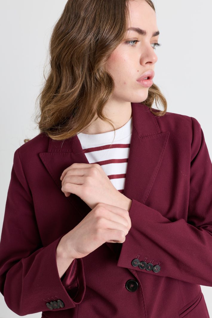 Canvas blazer - BORDEAUX - Intrend - 3