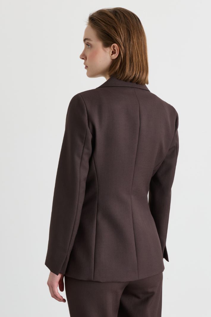 Fitted blazer - BROWN - Intrend - 4