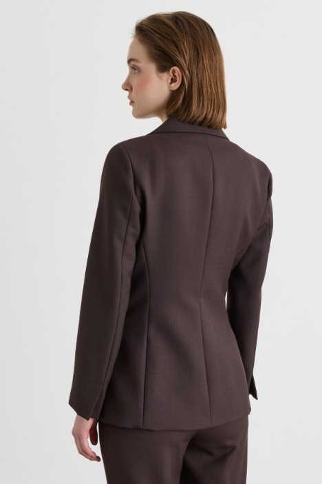 Blazer aderente in misto lana