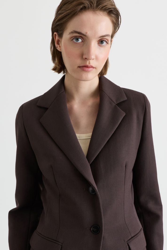 Fitted blazer - BROWN - Intrend - 3