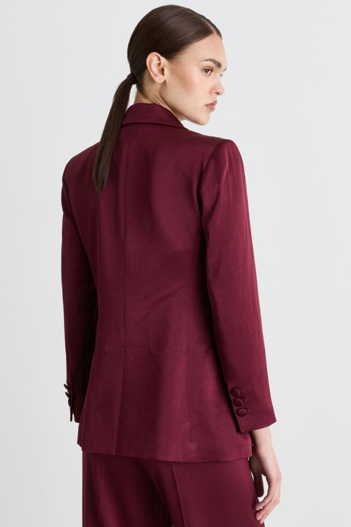 Satin Blazer - BORDEAUX - Intrend - 4