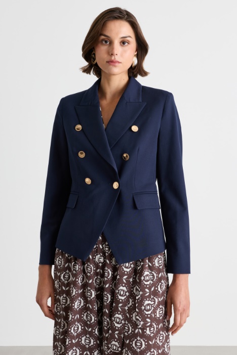 Fitted jacket with metal buttons - Intrend