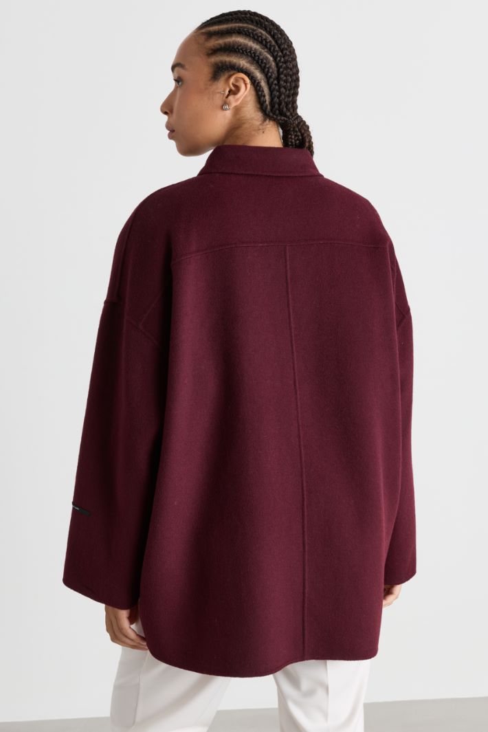 Manteau en drap double à base asymétrique - BORDEAUX - Intrend - 4