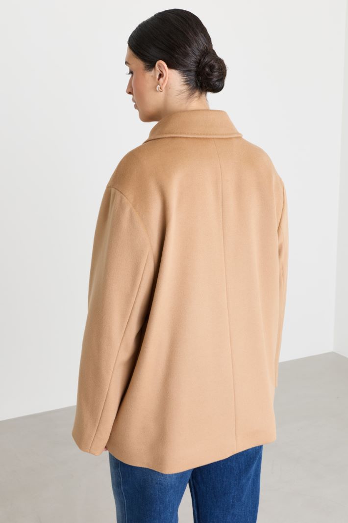 Manteau ample en drap - CHAMEAU - Intrend - 4