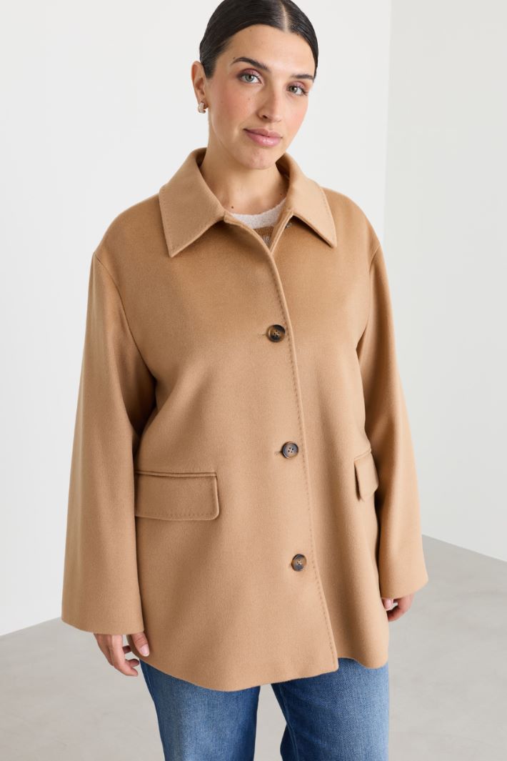 Manteau ample en drap - CHAMEAU - Intrend - 2