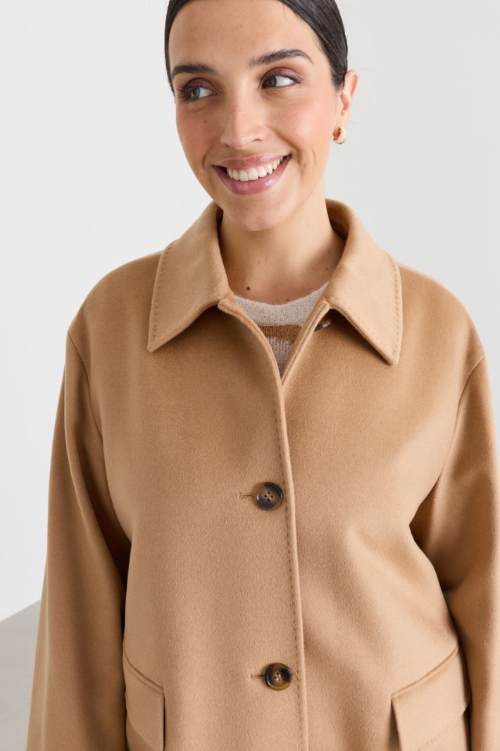 Manteau ample en drap - CHAMEAU - Intrend - 3