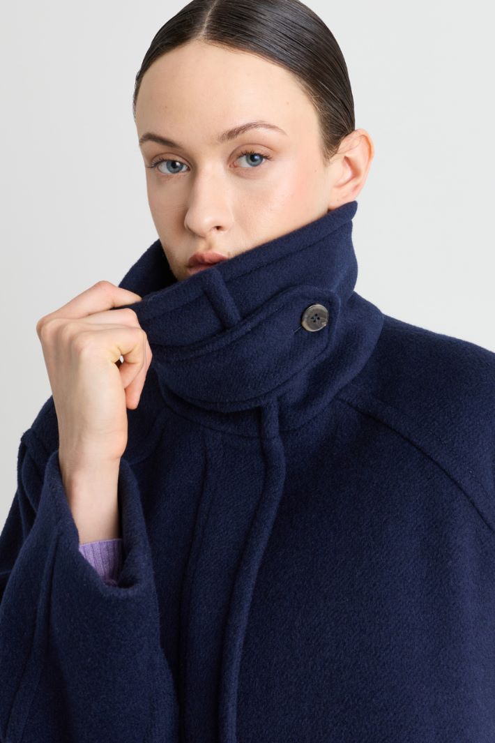 Manteau à col montant - BLEU - Intrend - 3