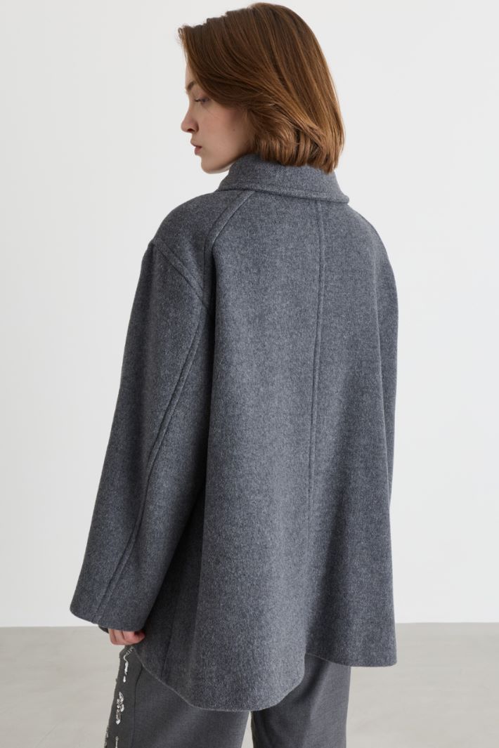 Manteau à col montant - GRIS - Intrend - 4
