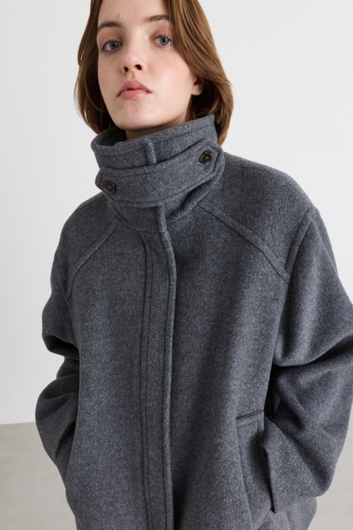 Manteau à col montant - GRIS - Intrend - 3