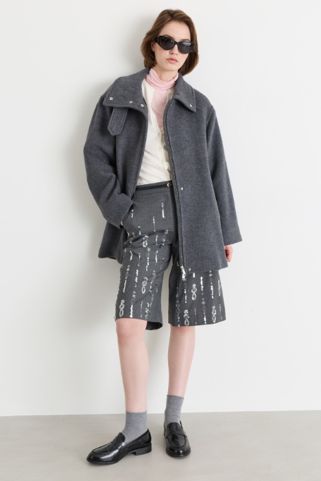 Chaquetón con cuello alto - Intrend