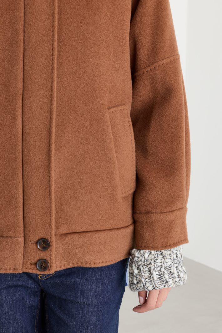 Manteau à col montant - MARRON - Intrend - 3