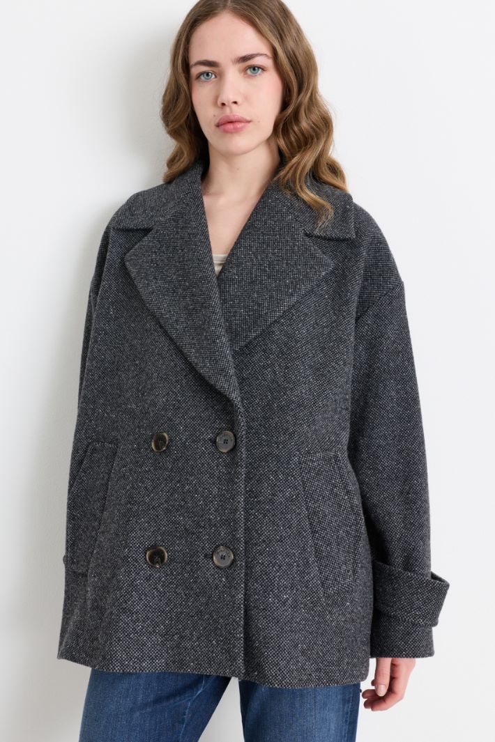 Blazer droit en Donegal - GRIS - Intrend - 2