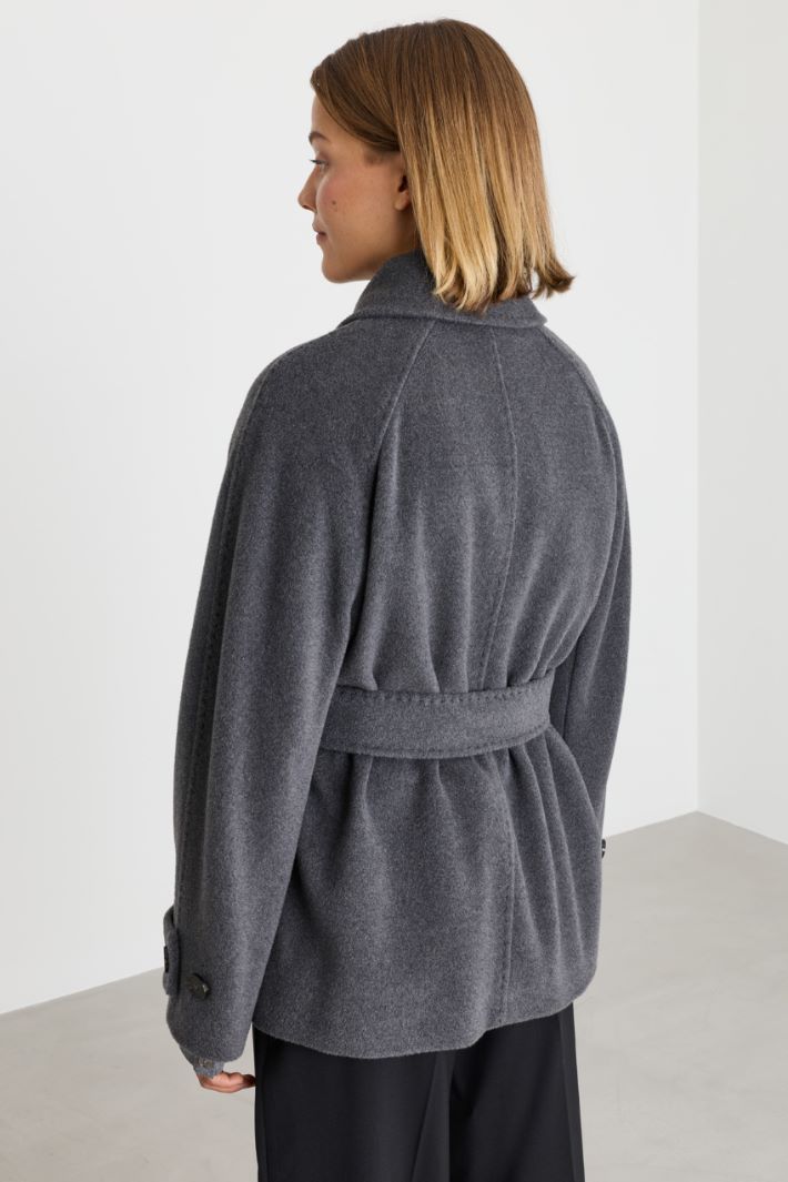 Belted coat - GREY - Intrend - 4