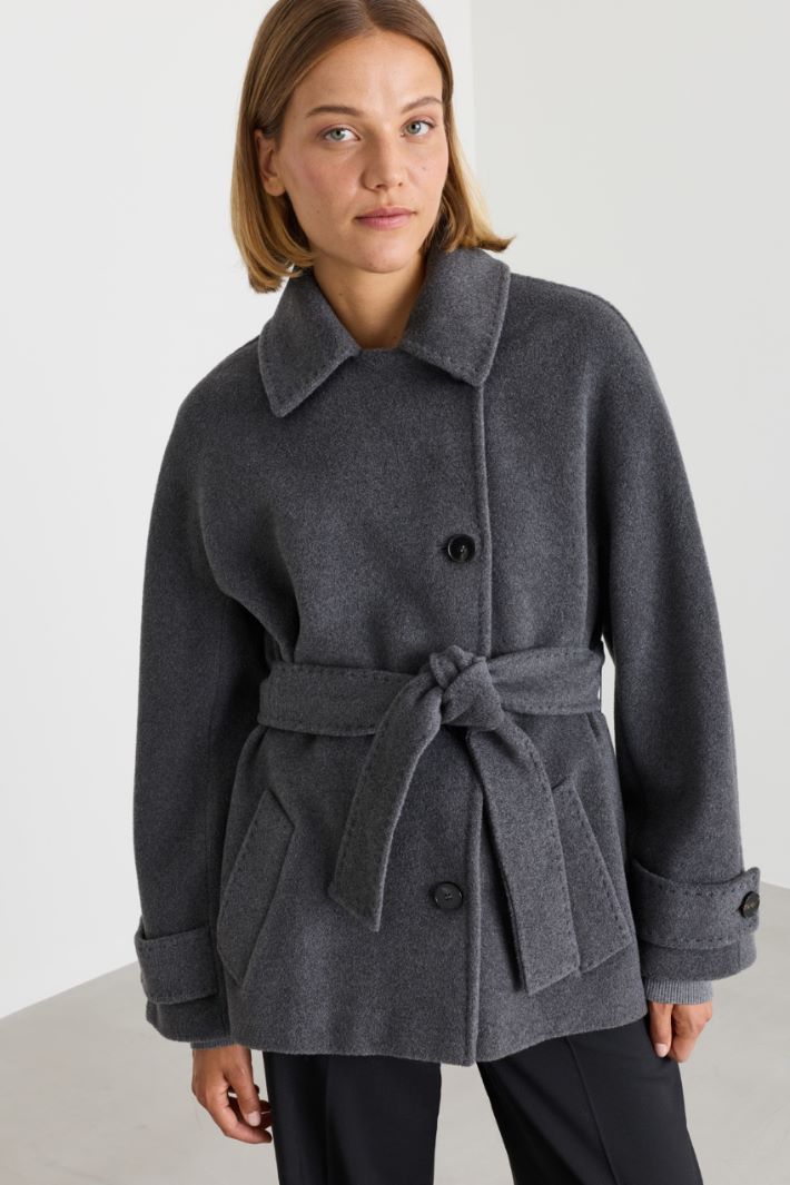Belted coat - GREY - Intrend - 2