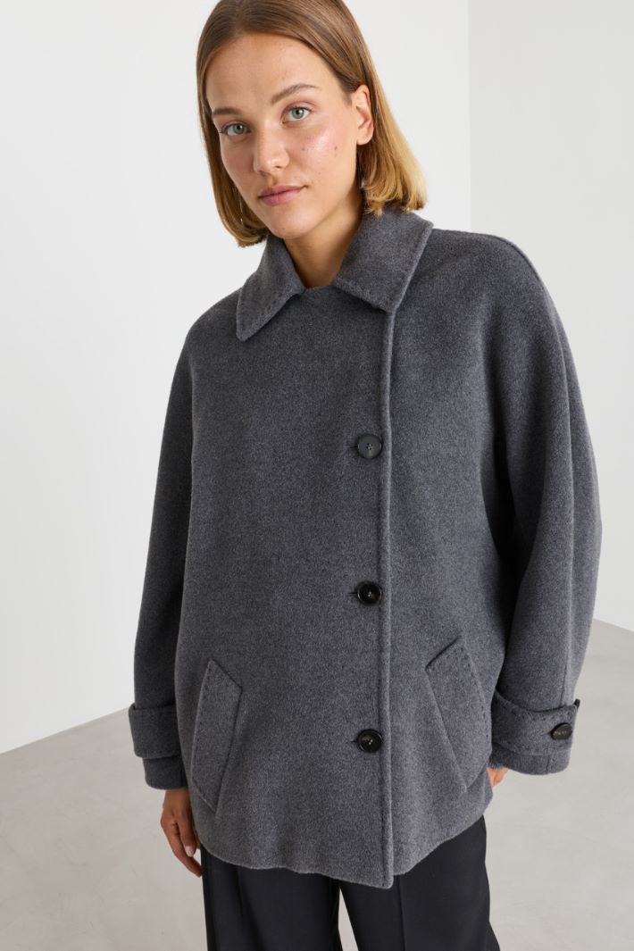 Belted coat - GREY - Intrend - 3