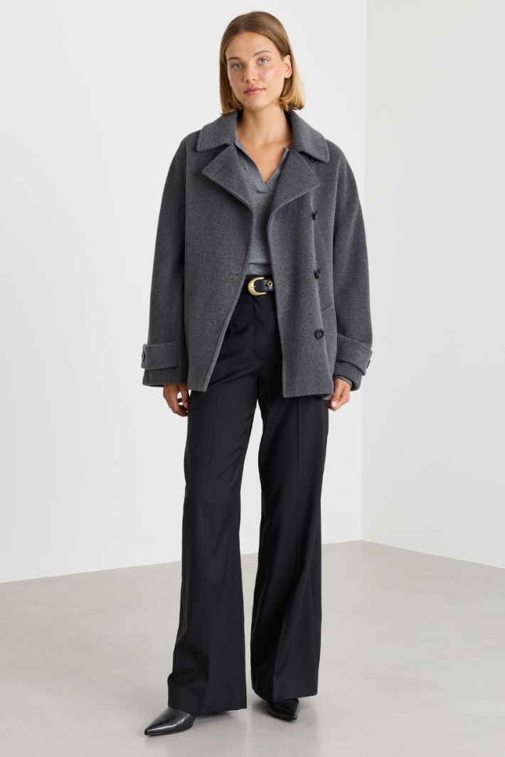 Belted coat - GREY - Intrend