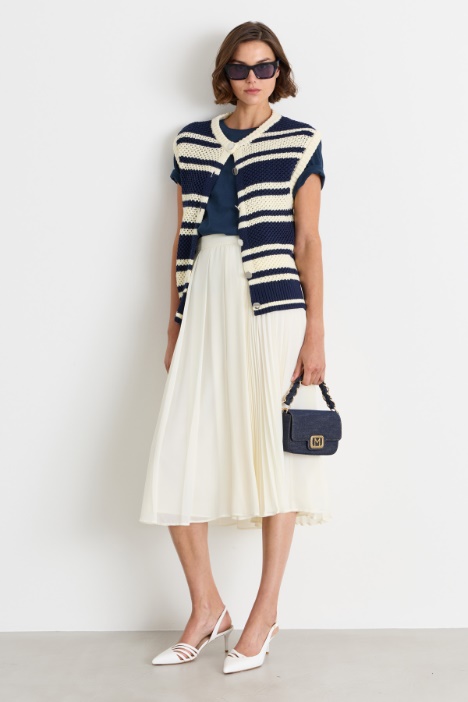 Pleated georgette skirt - Intrend