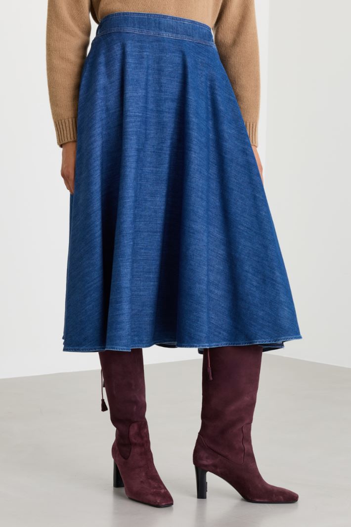 Full denim skirt - BLUE - Intrend - 2