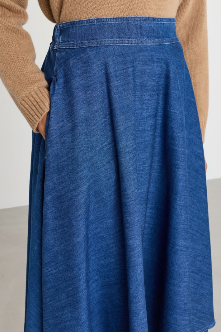 Full denim skirt - BLUE - Intrend - 3