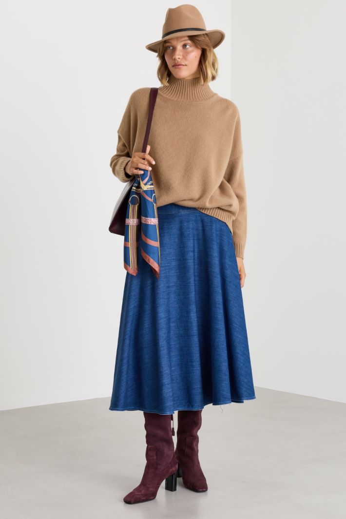 Full denim skirt - BLUE - Intrend
