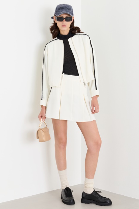 Contrast-trim mini skirt - Intrend